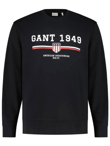 gant ανδρική μπλούζα φούτερ με graphic logo regular fit  σε προσφορά