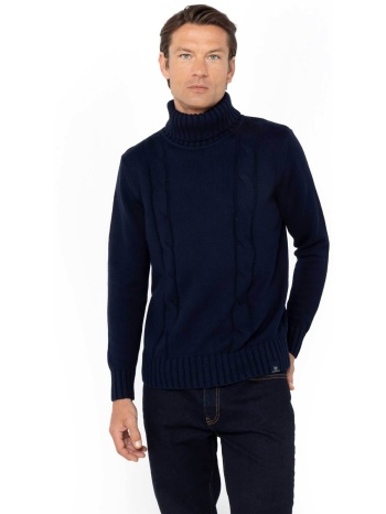 the bostonians ανδρική πλεκτή μπλούζα ζιβάγκο με cable knit
