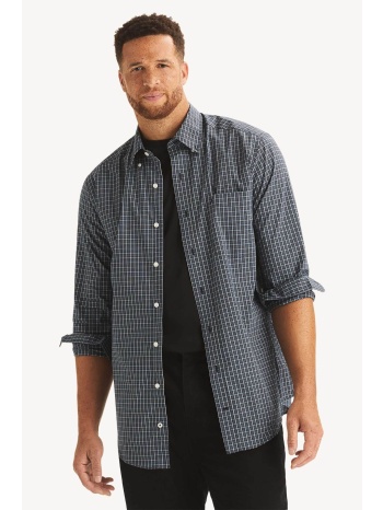 nautica ανδρικό πουκάμισο button down με καρό σχέδιο και σε προσφορά