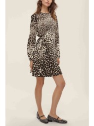 emme by marella γυναικείο φόρεμα με animal print `delfi` - 2525226131200 εκρού