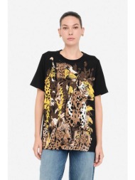 liu jo γυναικείο t-shirt με print - tf5168js923 μαύρο