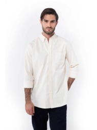the bostonians ανδρικό κοτλέ πουκάμισο button down με τσέπη και κεντημένο λογότυπο regular fit - aap