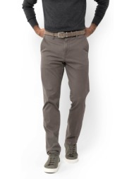 the bostonians ανδρικό chino παντελόνι regular fit `gabardine` - cn10917553 γκρι