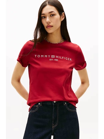 tommy hilfiger γυναικείο t-shirt με logo print regular fit