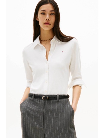 tommy hilfiger γυναικείο πικέ πουκάμισο με ριγέ σχέδιο και