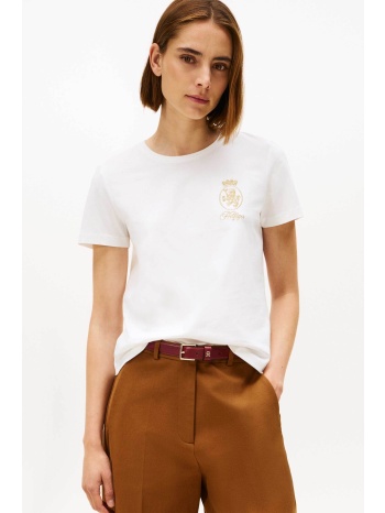 tommy hilfiger γυναικείο t-shirt μονόχρωμο με λογότυπο σε προσφορά
