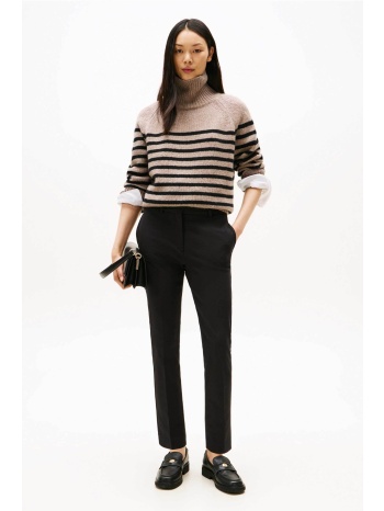 tommy hilfiger γυναικείο παντελόνι μονόχρωμο slim fit 