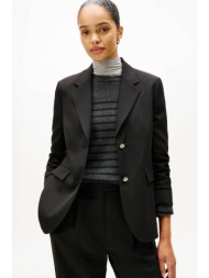 tommy hilfiger γυναικείο σακάκι μονόχρωμο regular fit - ww0ww46662 μαύρο