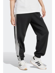 adidas γυναικείο παντελόνι φόρμας loose fit `essentials 3-stripes fleece` - je1276 μαύρο