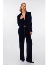 liu jo γυναικείo παντελόνι velvet - cf5404t094a μπλε σκούρο