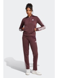 adidas σετ γυναικείο παντελόνι φόρμας με ζακέτα φούτερ regular fit `essentials 3-stripes` (2 τεμάχια