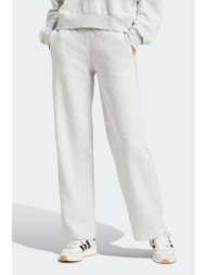 adidas γυναικείο παντελόνι φόρμας regular fit `essentials small logo feel cozy open-hem` - ji6050 γκ