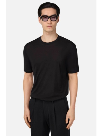 boggi milano ανδρικό t-shirt μονόχρωμο - bo25a007204 μαύρο σε προσφορά