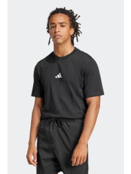 adidas ανδρικό t-shirt regular fit `essentials small logo` - je9024 μαύρο