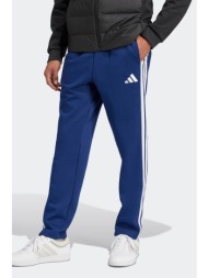 adidas ανδρικό παντελόνι φόρμας regular fit `essentials 3-stripes open hem fleece` - je6334 μπλε