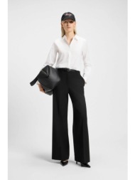 hugo boss γυναικείο παντελόνι μονόχρωμο flared leg `hasmina` - 50542647 μαύρο