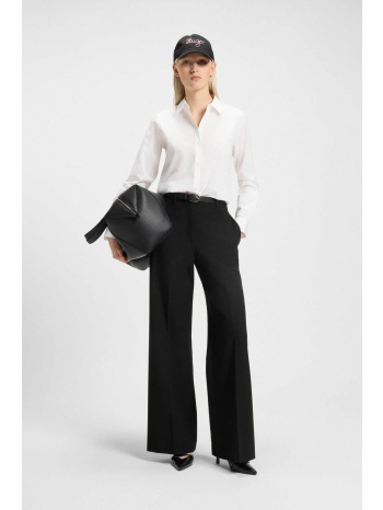 hugo boss γυναικείο παντελόνι μονόχρωμο flared leg σε προσφορά