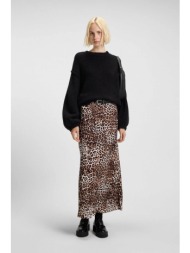 hugo boss γυναικεία maxi φούστα animal print `remna` - 50547696 μπεζ