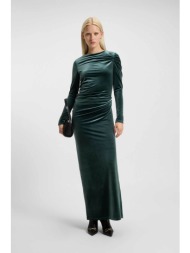 hugo boss γυναικείο maxi φόρεμα velvet `narteco` - 50547364 χακί