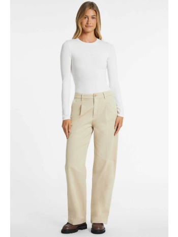 guess γυναικείο παντελόνι chino ψηλόμεσο regular wide fit  σε προσφορά