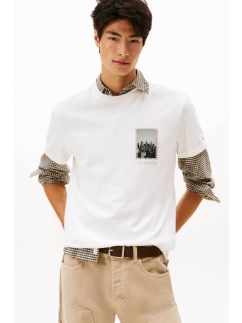 tommy jeans ανδρικό t-shirt με graphic print regular fit  σε προσφορά