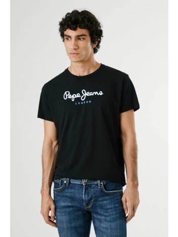 pepe jeans ανδρικό t-shirt μονόχρωμο με στρογγυλή λαιμόκοψη