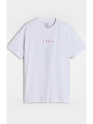 vans γυναικείο t-shirt relaxed fit `talk talk` - vn000rddwht1 λευκό
