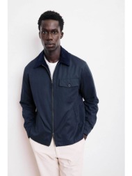 hartford ανδρικό αδιάβροχο jacket με κοτλέ γιακά `daren` - be47115 μπλε σκούρο