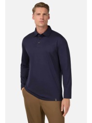 boggi milano ανδρική μπούζα πόλο regular fit - bo25a007601 μπλε σκούρο