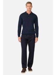 boggi milano ανδρικό παντελόνι chino regular fit - bo25a029401 μπλε σκούρο