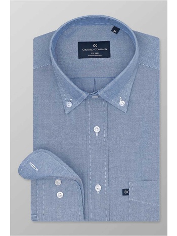 oxford company ανδρικό πουκάμισο button down μονόχρωμο σε προσφορά
