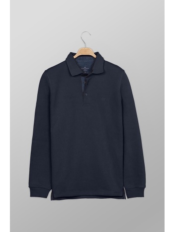 oxford company ανδρική μπλούζα πόλο μονόχρωμη με κεντημένο