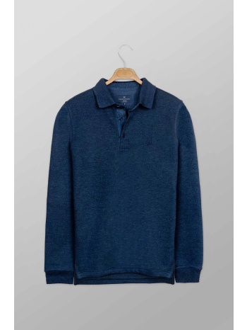 oxford company ανδρική μπλούζα πόλο μονόχρωμη με κεντημένο