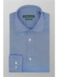 oxford company ανδρικό πουκάμισο club μονόχρωμο regular fit `classic` - t912nrg20.03 μπλε ανοιχτό