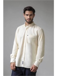 oxford company ανδρικό κοτλέ πουκάμισο button down regular fit `sport` - k311-by10.01 εκρού