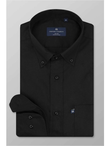 oxford company ανδρικό πουκάμισο button down μονόχρωμο