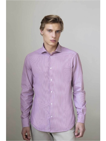 oxford company ανδρικό πουκάμισο romeo με ψιλό ριγέ σχέδιο