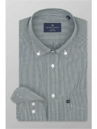 oxford company ανδρικό πουκάμισο button down με ψιλό καρό σχέδιο regular fit `sport` - m137-by10.02 