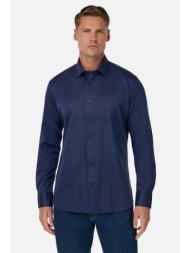 boggi milano ανδρικό πουκάμισο regular fit - bo25a060401 μπλε σκούρο