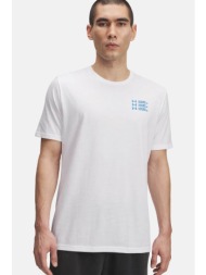 under armour ανδρικό t-shirt `triple stack left chest logo` - 6004173 λευκό