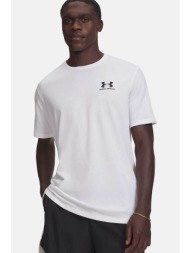 under armour ανδρικό t-shirt `left chest logo` - 1326799 λευκό