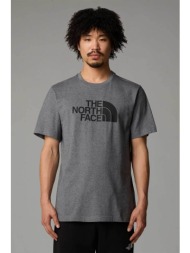 the north face ανδρικό t-shirt με logo print regular fit `easy` - nf0a8a6cdyy1 γκρι