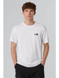 the north face ανδρικό t-shirt με logo print regular fit `simple dome` - nf0a87ngfn41 λευκό