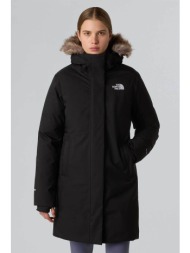 the north face γυναικείο αδιάβροχο μπουφάν παρκά `arctic` - nf0a84j24h01 μαύρο