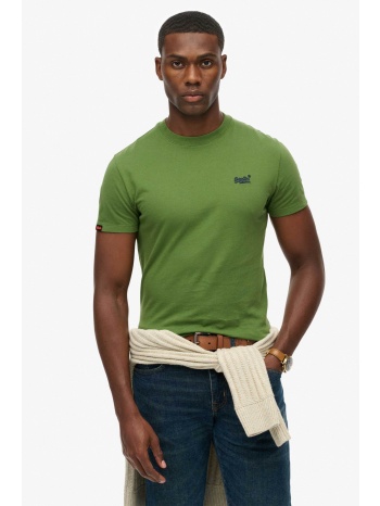 superdry ανδρικό t-shirt με κεντημένο λογότυπο slim fit