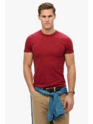 superdry ανδρικό t-shirt με κεντημένο λογότυπο slim fit `essential` - m1011245b μπορντό
