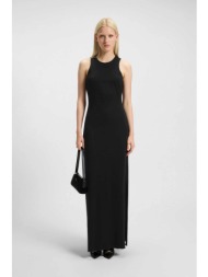 hugo boss γυναικείο maxi φόρεμα αμάνικο με στρας sharp fit `kiluni` - 50546768 μαύρο