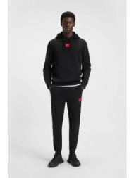 hugo boss ανδρικό παντελόνι φόρμας με contrast logo patch regular fit `doak` - 50447963 μαύρο