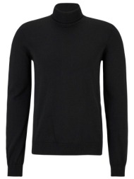 hugo boss ανδρική μάλλινη μπλούζα ζιβάγκο regular fit `san thomas` - 50474174 μαύρο ασφάλτου