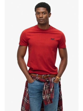 superdry ανδρικό t-shirt με κεντημένο λογότυπο slim fit